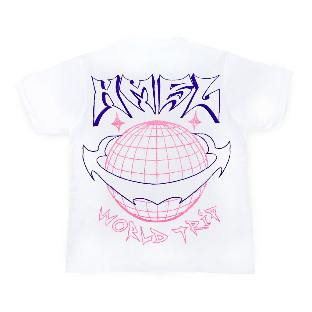 Purple world journey tee
