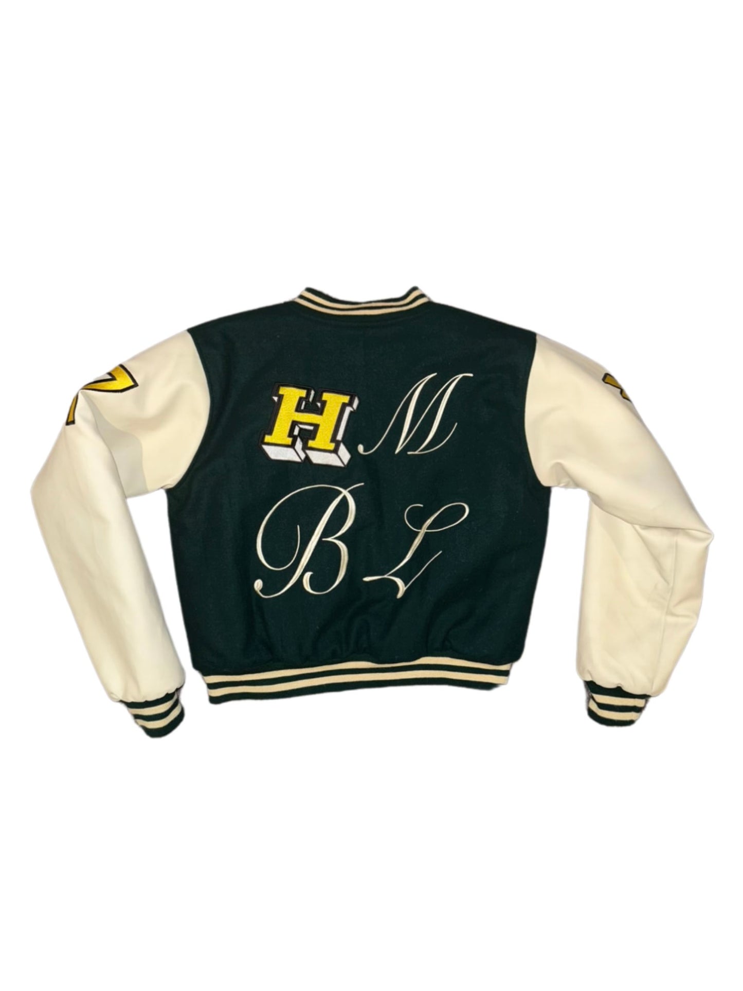 Hmbl green varsity jacket