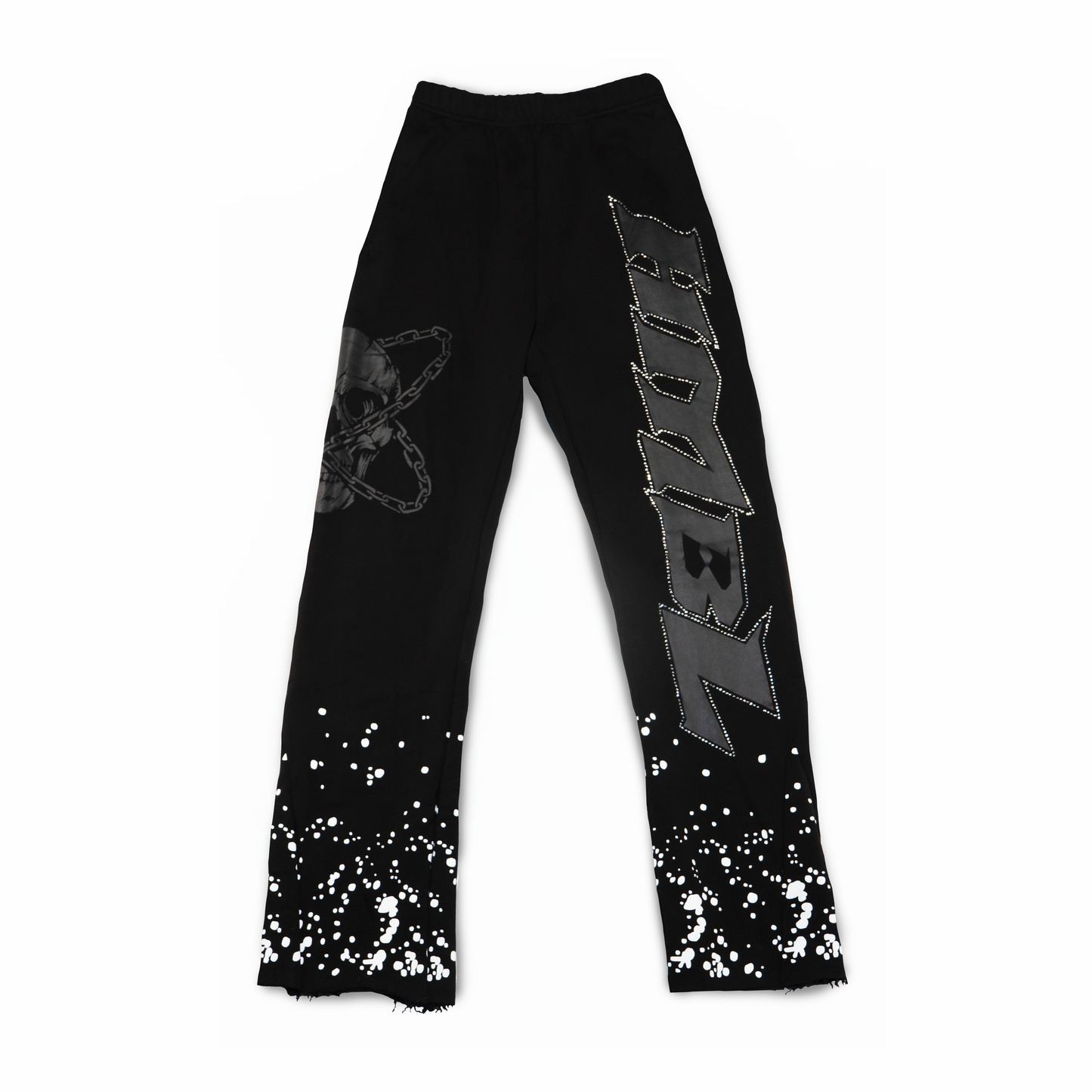 Blackout rhinestone flared sweats