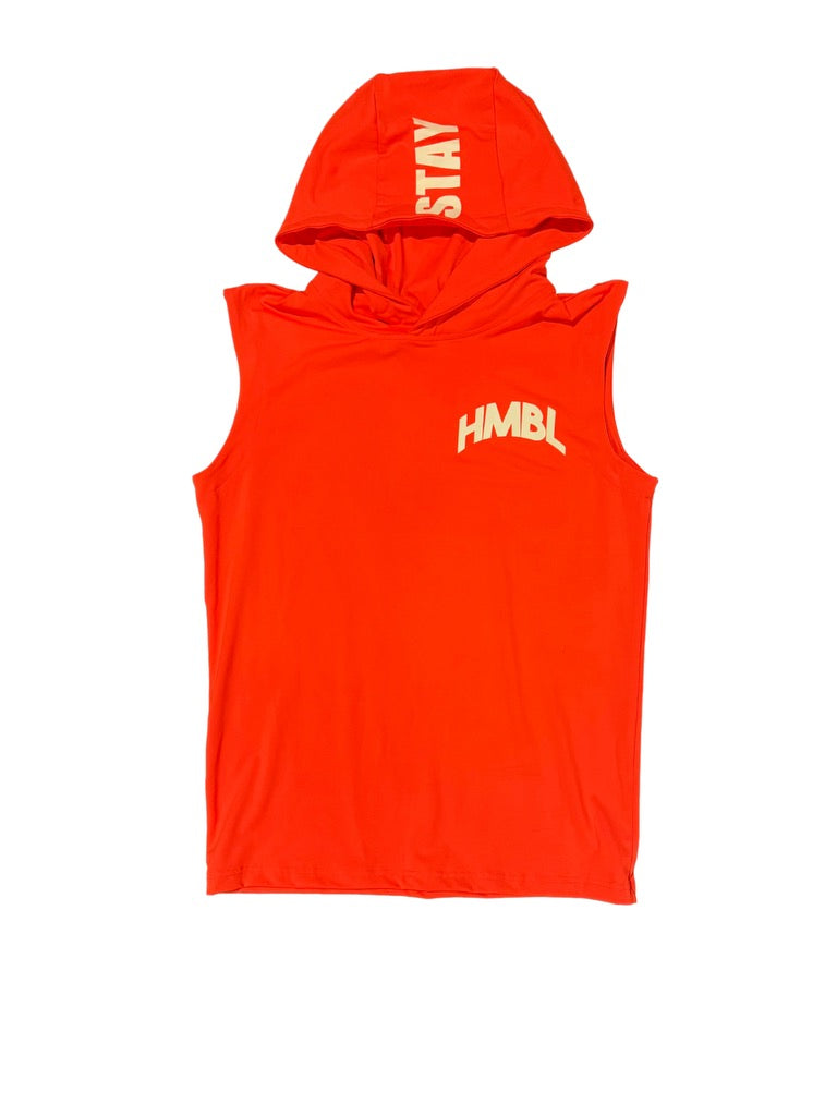 Orange cut athletic hoodie