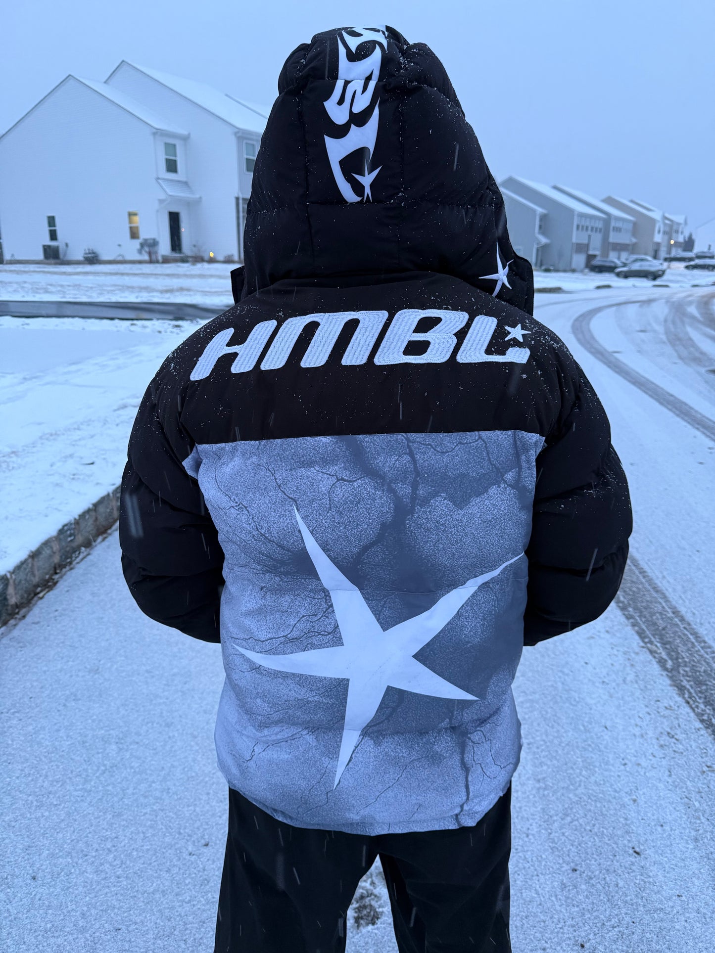 1 Of 1 HMBL Graphic Star Bubble Coat