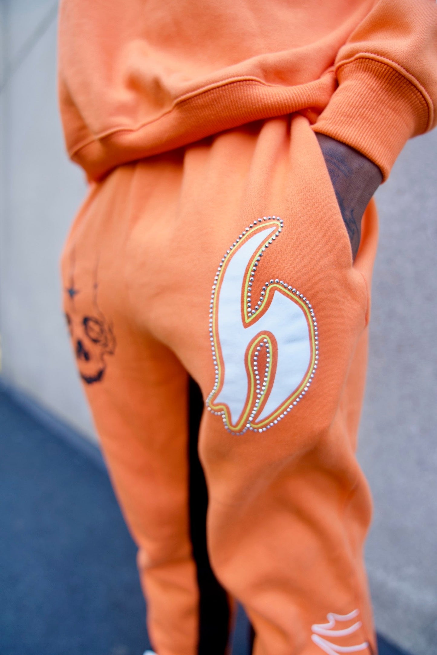 Pants only Orange ranger stacked pants only