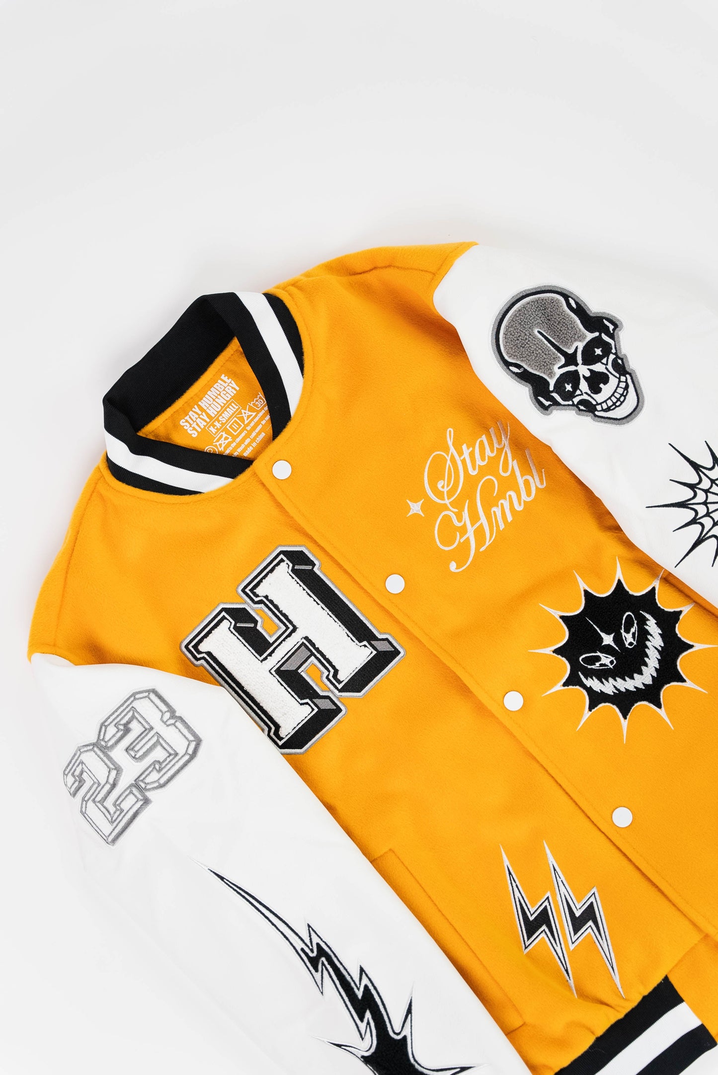 Orange Mango varsity jacket
