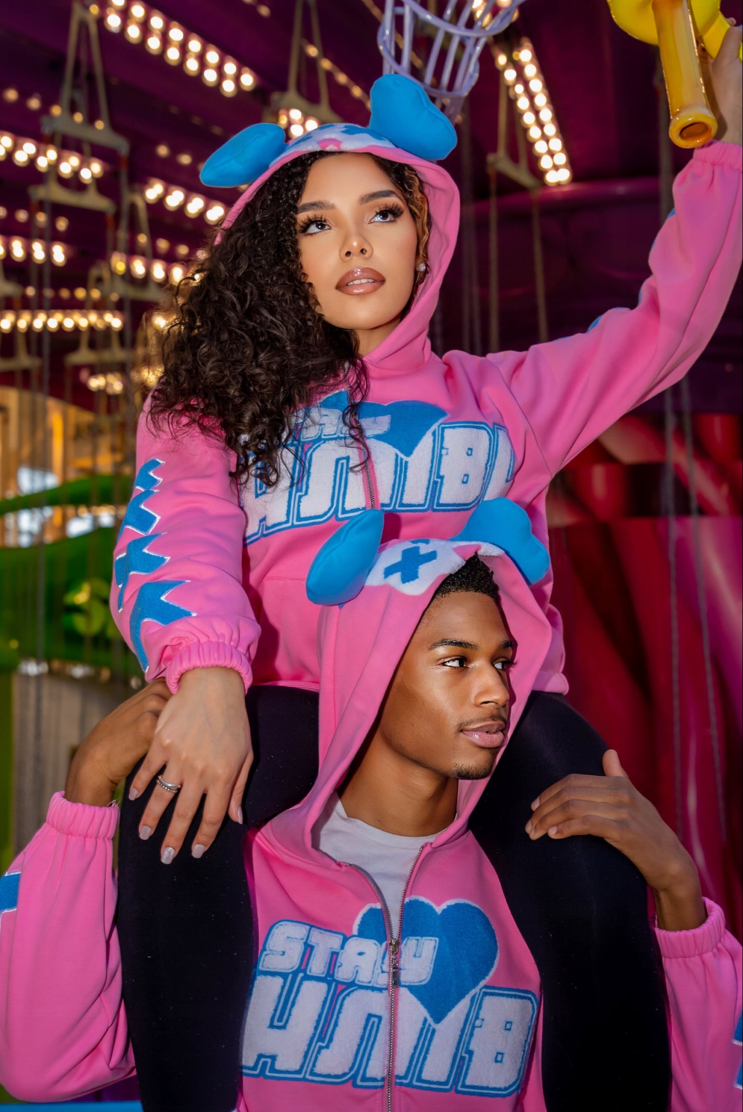 Adult cotton candy ears hoodie