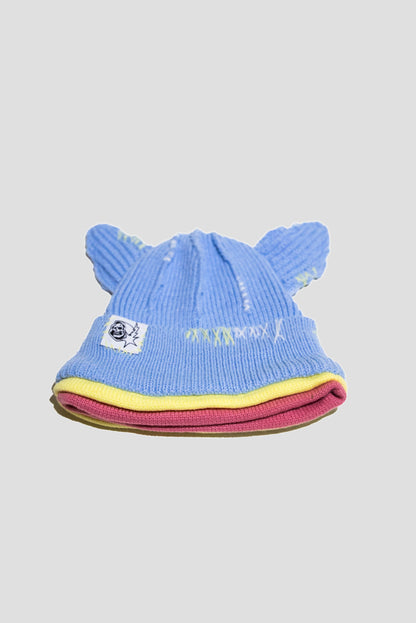 Baby blue triple layer beanie