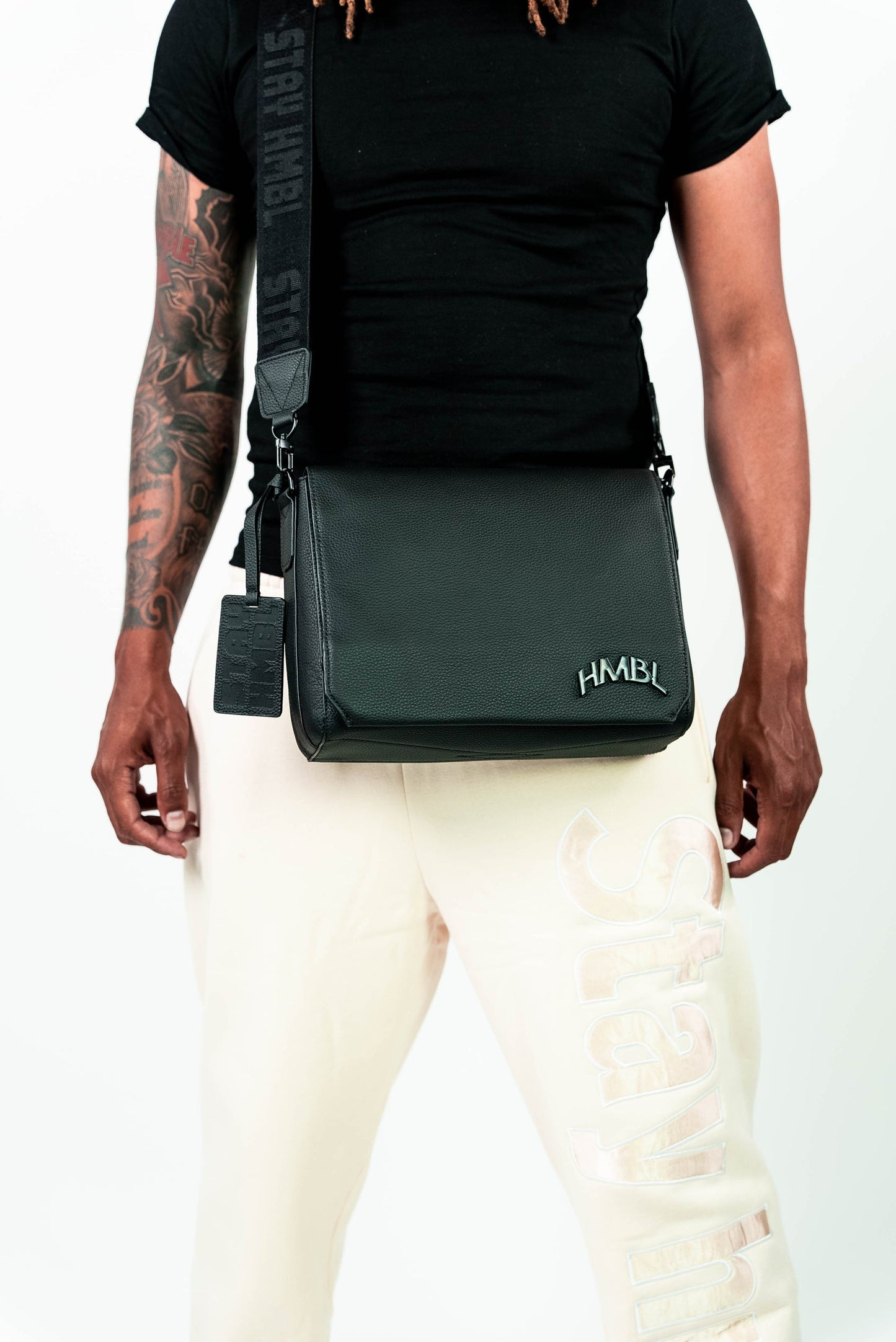 Black messenger bag