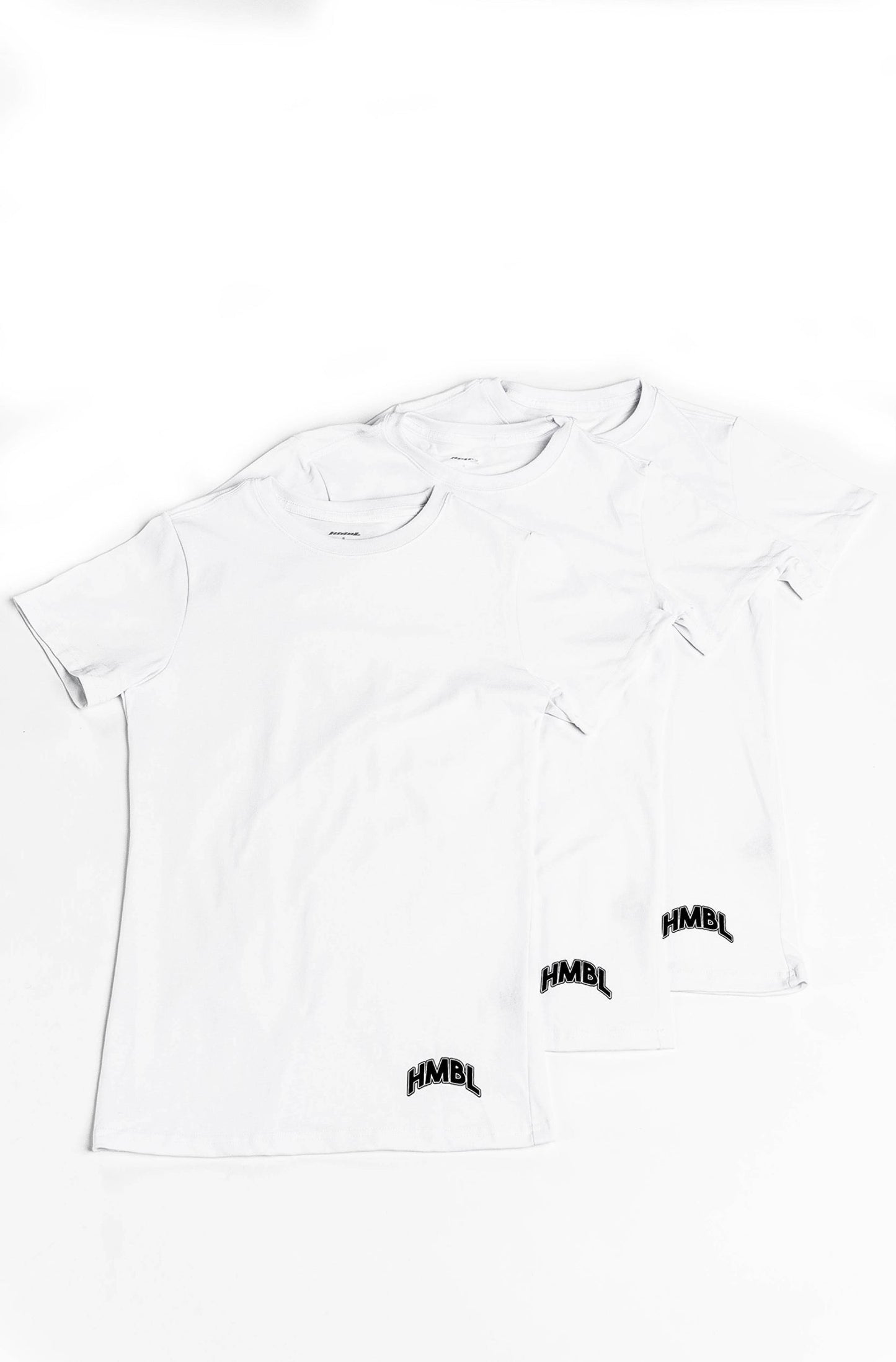 3 pack slim fit white hmbl tshirts