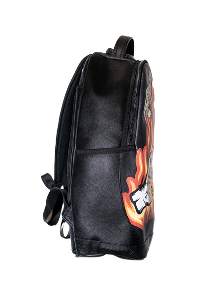 Black HMBL trap ain’t dead flames back pack