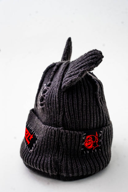 Red blackout tripple layer beanie