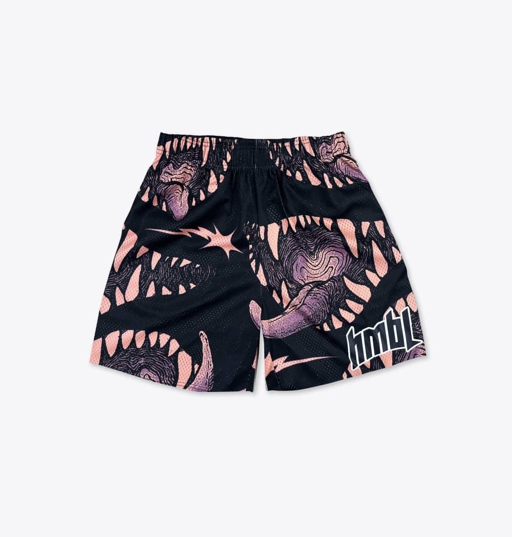 Hmbl shark graphic mesh shorts