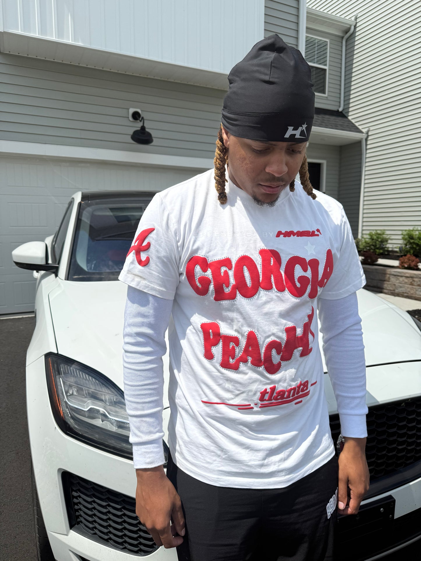 White & Red Georgia Peach Shirts