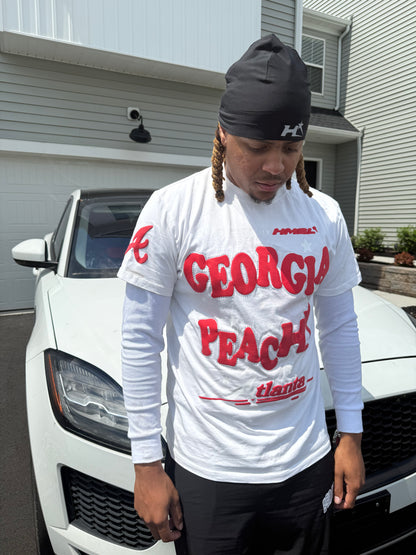 White & Red Georgia Peach Shirts