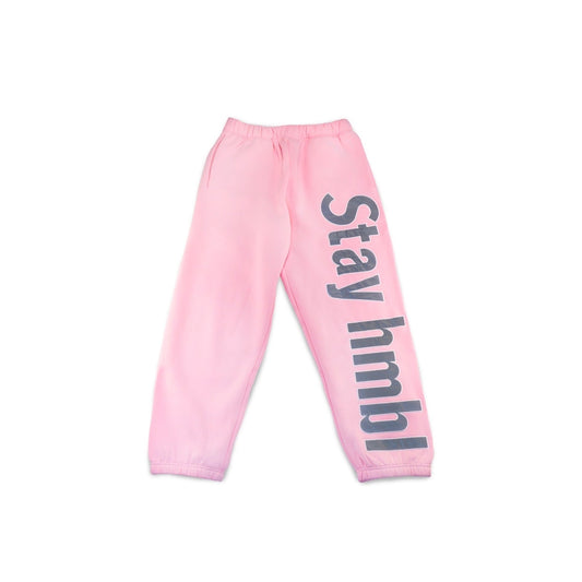 Pink eplic embroidered reflective pants