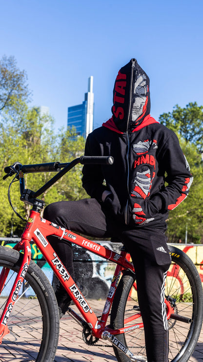 Red ranger double hood 2.0 full zip