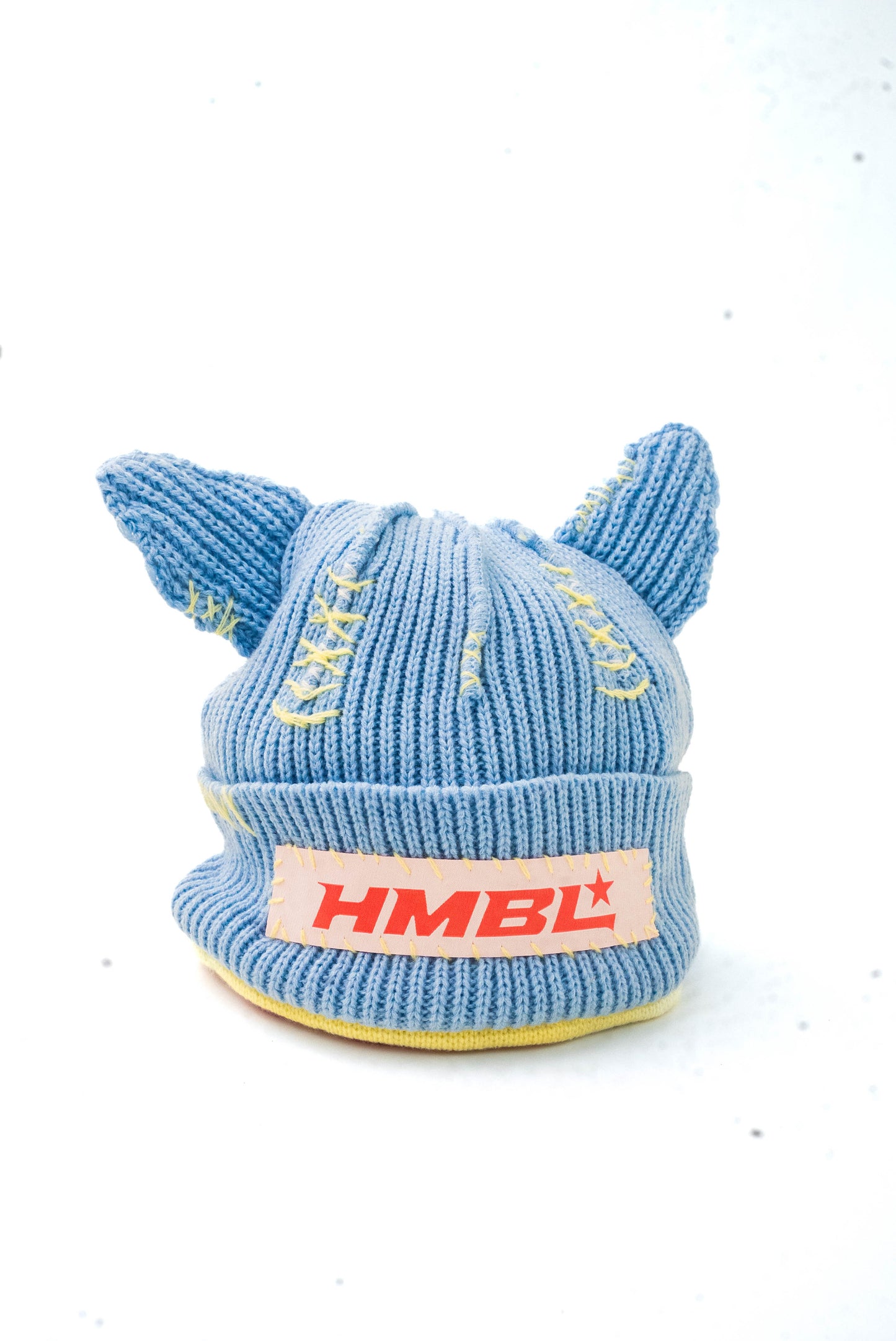 Baby blue triple layer beanie