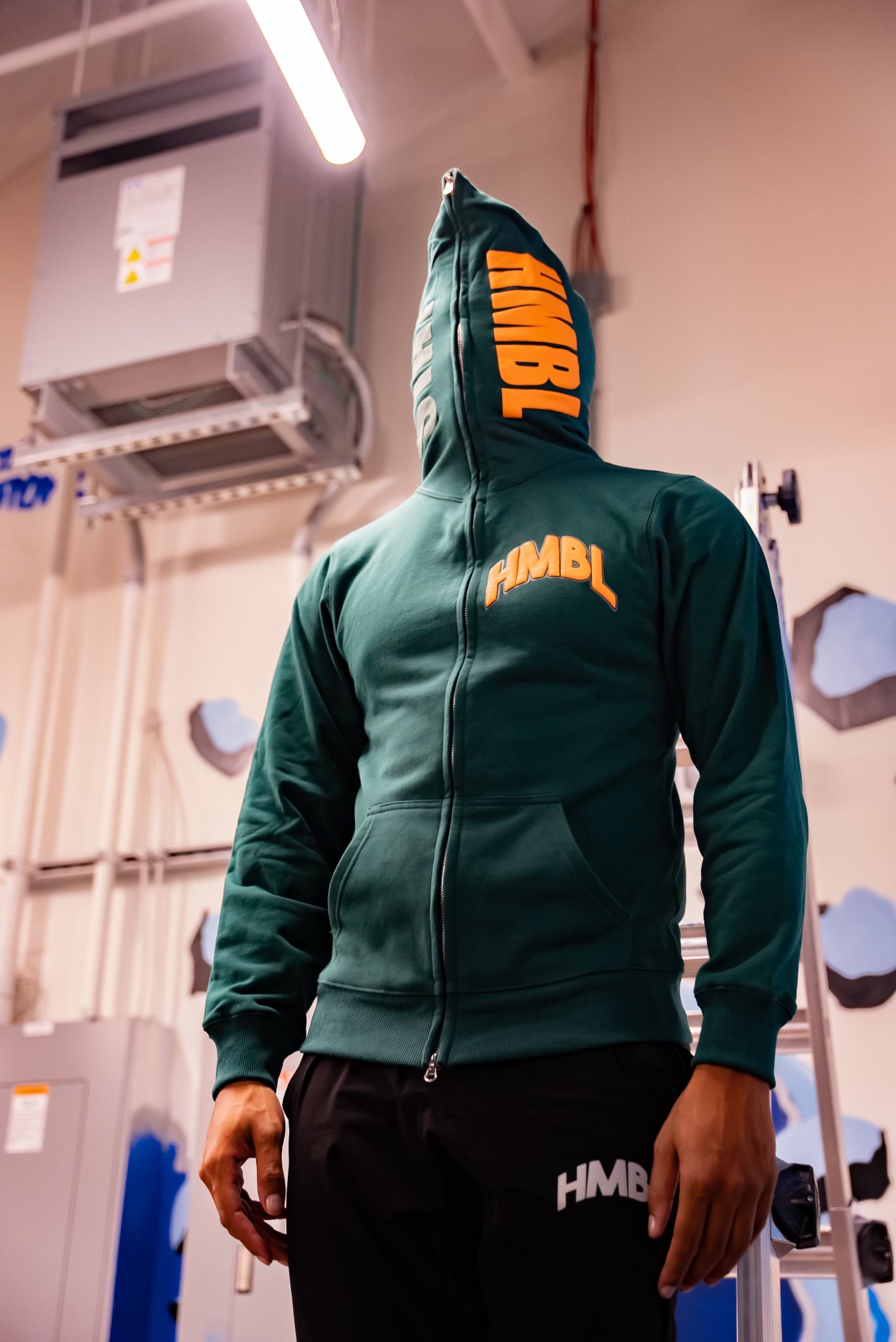 HMBL Green and Orage Full Zip