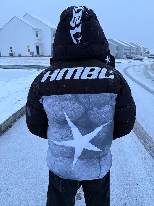 1 Of 1 HMBL Graphic Star Bubble Coat