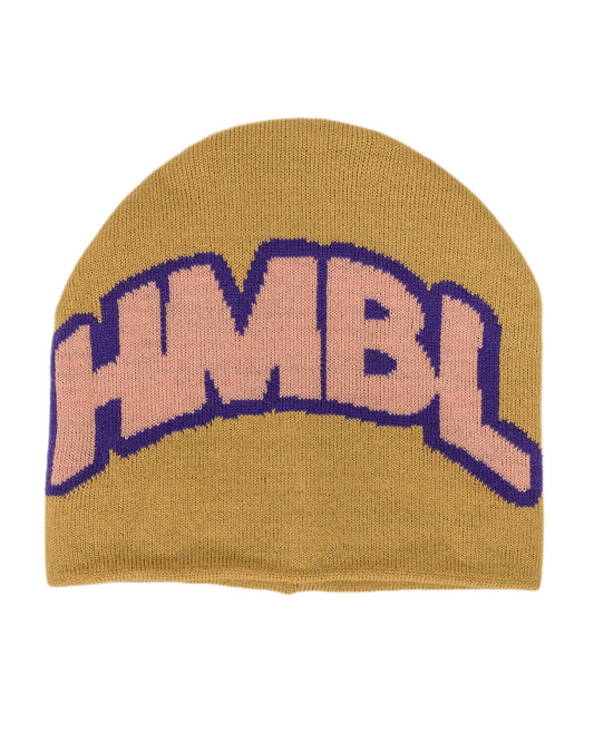 Off brown pink beanie