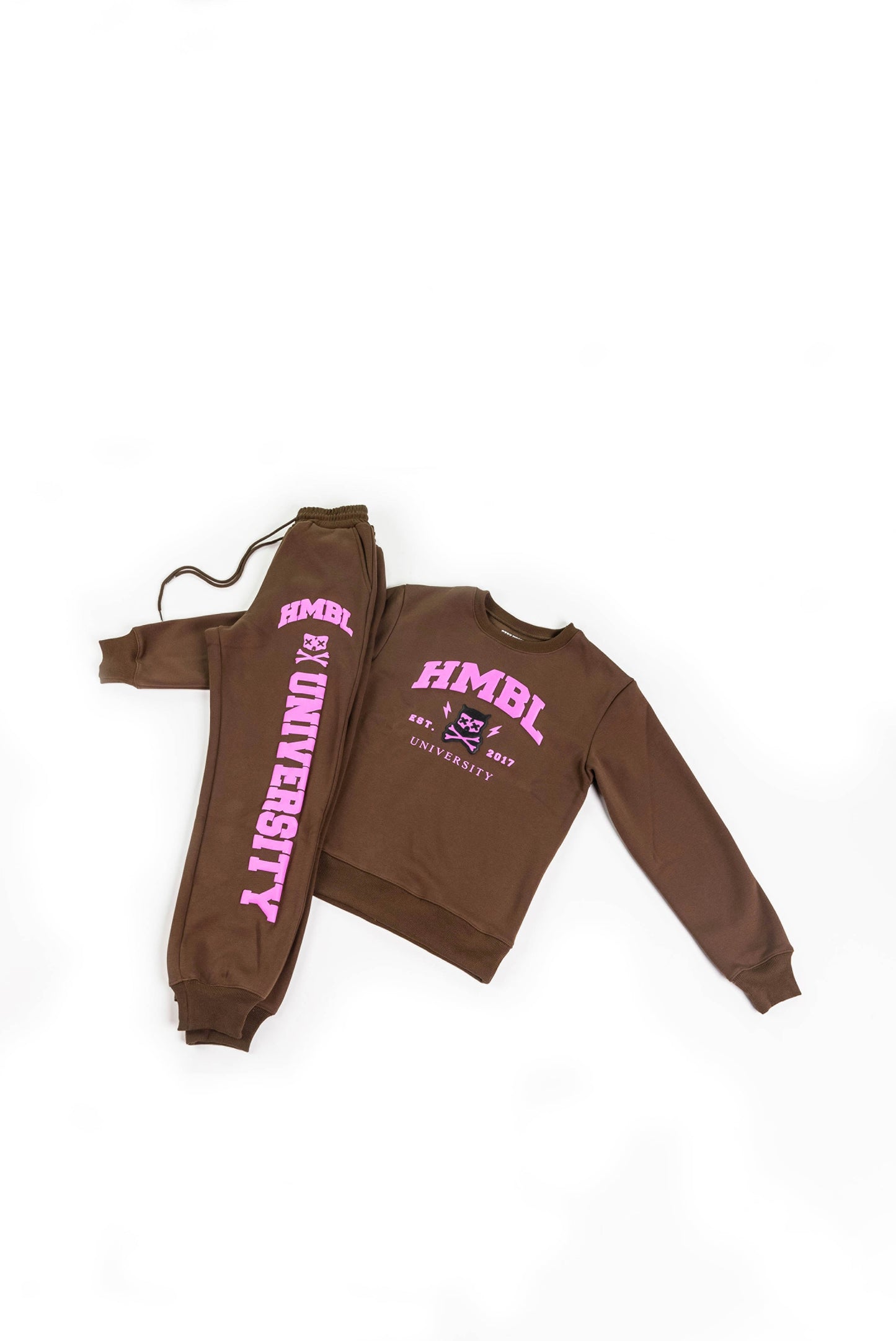 Brown mocha HMBL university sweatsuit