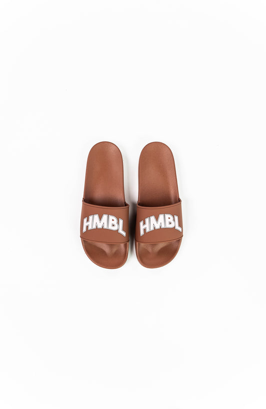 Brown mocha unisex slides ( mens size chart )